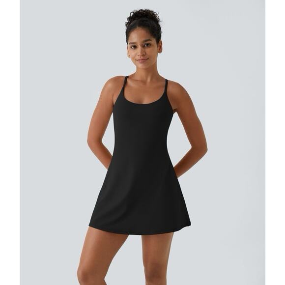 HALARA Dresses & Skirts - Halara Athletic Dress Womens 2X Criss Cross Back Black NEW
